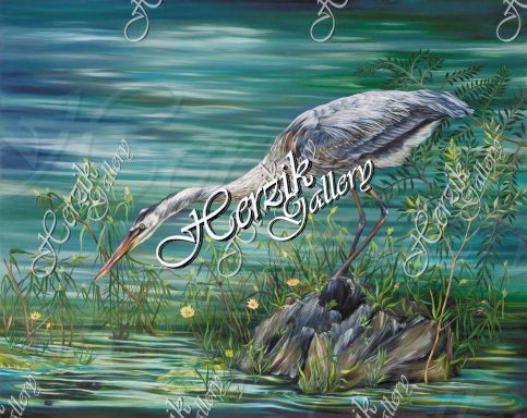 "Who's Eating Who" Great Blue Heron (Print)